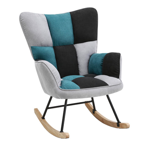 Livingandhome Tufted Upholstered Rocking Chair, JM2272