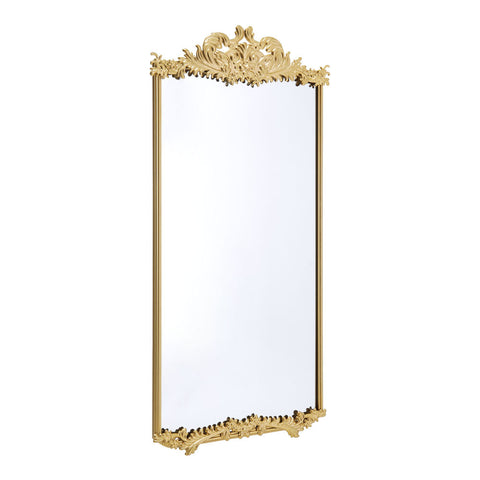Livingandhome Antique Gold Metal Ornate Full-Length Mirror, FI0750