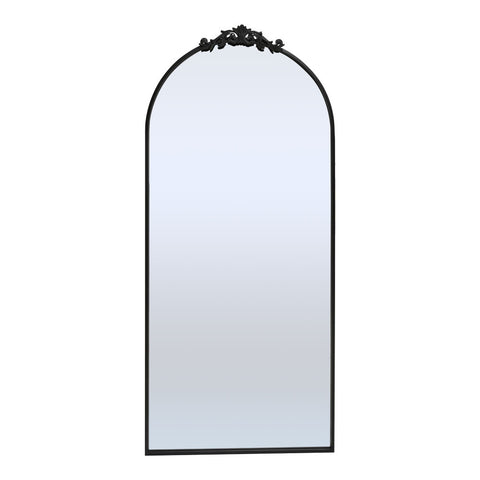 Livingandhome Vintage-Inspired Black Metal Framed Accent Mirror, FI0748