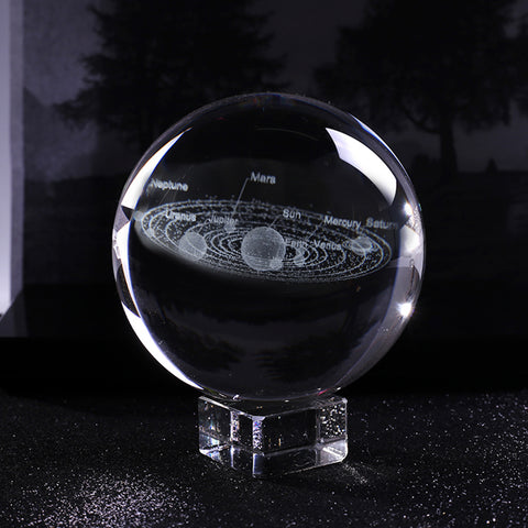 Livingandhome Solar System Crystal Ball Ornament, WH1336