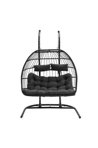 Garden Sanctuary Outdoor Hanging 2-Seater Egg Chair, WB0062