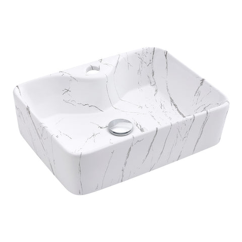 Livingandhome Rectangular Marble Vessle Sink, DM0655