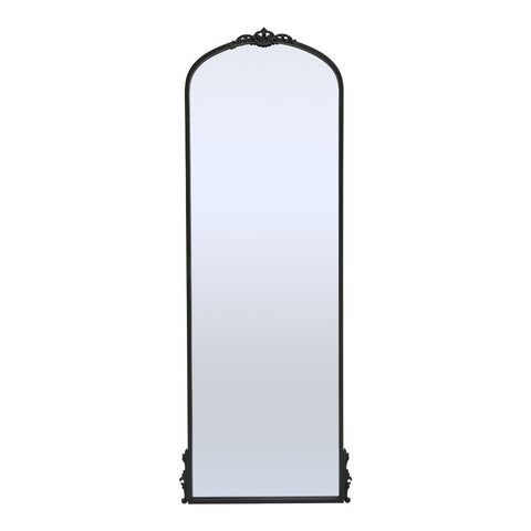 Livingandhome Traditional Arch-Top Metal Framed Full-Length Mirror, FI0747