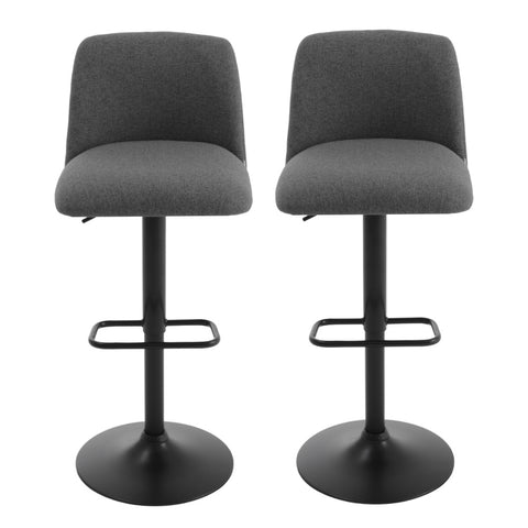 Livingandhome 2 Set Swivel Counter Bar Stools with High Backrest, ZH1534