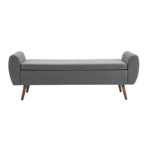 Livingandhome Linen Upholstered Storage Bench, ZH1547