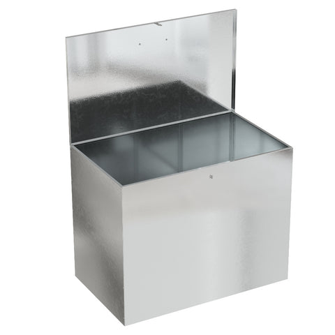 Livingandhome Large Galvanized Feed Storage Bin with One Compartment, AI1075