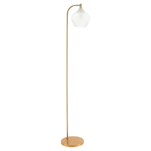 Livingandhome Luxurious Floor Lamp with Frosted Glass Lampshade, FI0588