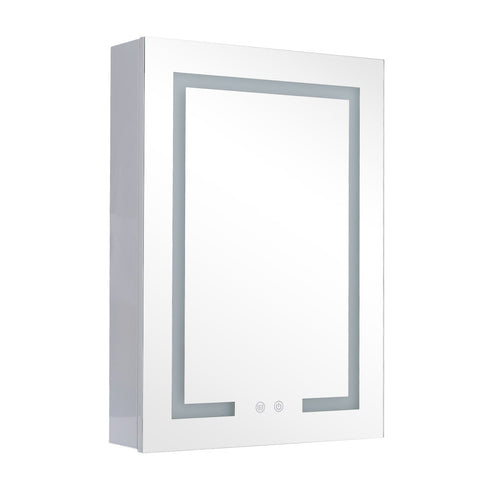 Livingandhome Rectangular 1 Door LED Dimmable Mirror Cabinet, DM0468