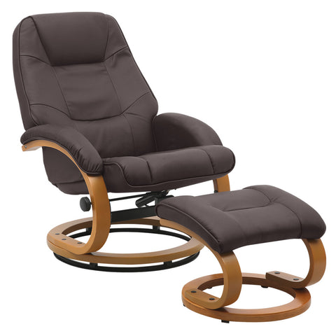 Livingandhome Ergonomic Executive Office Reclining Chair with Footstool, JM1915