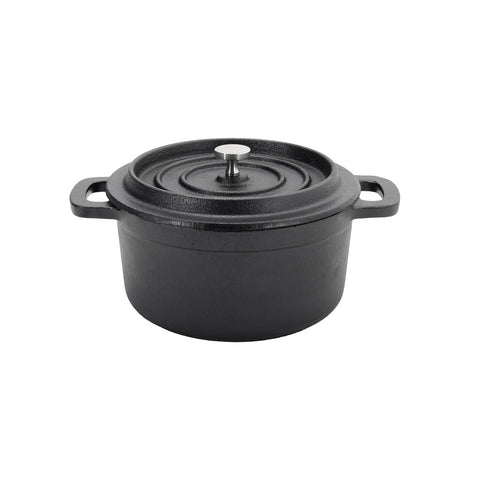 Livingandhome Mini Cast Iron Dutch Pot with Lid, CX0157