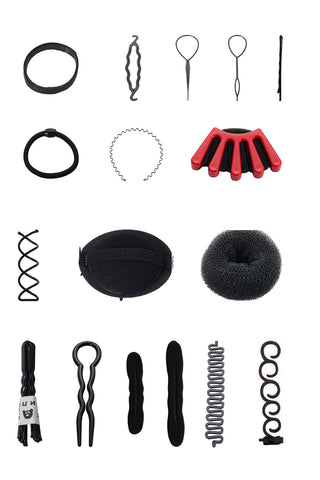Sheonly 53-Piece Donut Hair Bun Maker Set Hair Accessories, SW0826