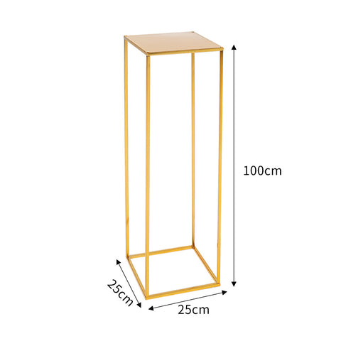 Livingandhome Gold Flower Vase Column Stand for Home Party Wedding Decorations, SC0232