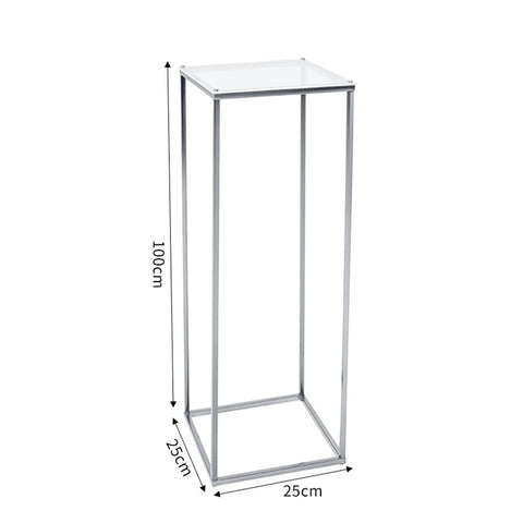 Livingandhome Column Metal Wedding Flower Stand with Acrylic Top, SC0242