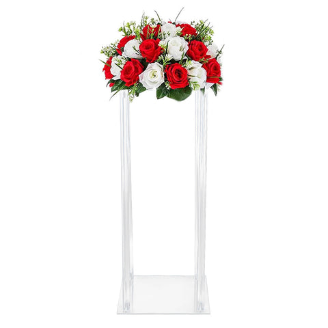 Livingandhome Clear Acrylic Flower Stand for Wedding Table Centerpieces, SC0244
