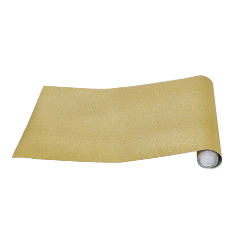 Livingandhome Gold Glitter Peal-and-Stick Sandstone Vinyl Wallpaper Roll, SC1656