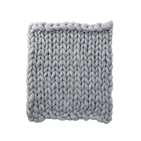Livingandhome Chunky Knit Throw Blanket Handwoven Home Decor, SP1636