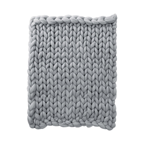 Livingandhome Chunky Knit Throw Blanket Handwoven Home Decor, SP1639