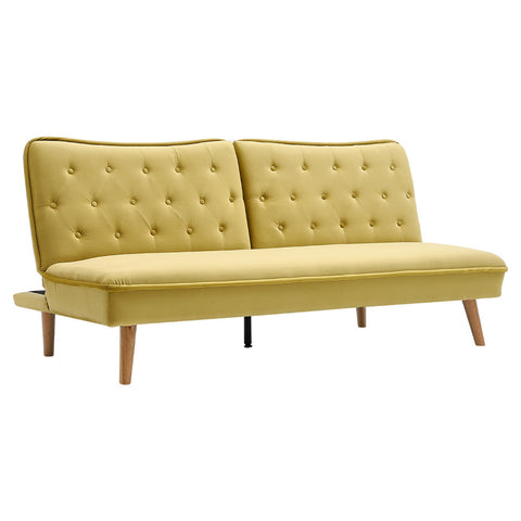 Livingandhome Upholstered Convertible Sofa Bed with Wood Leg, JM2234