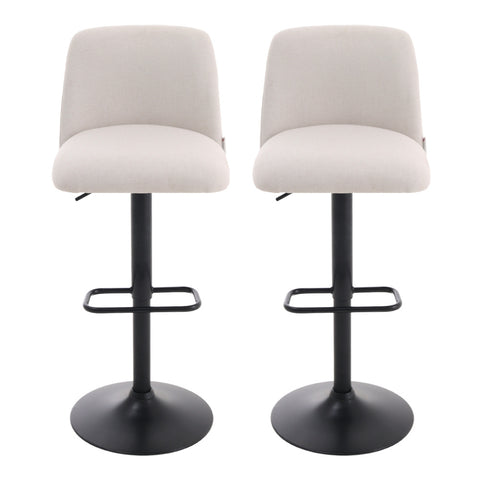 Livingandhome 2 Set Swivel Counter Bar Stools with Mid Backrest, ZH1533