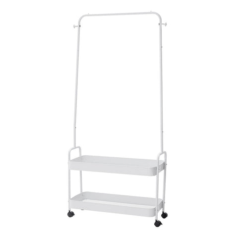 Lifeideas Modern Rolling White Clothes Rack, LY0038