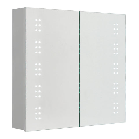 Livingandhome Frameless Double Door LED Bathroom Mirror Cabinet, DM0463