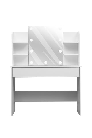 Modern Hollywood Vanity Desk with Lighted Mirror, FI0972FI0973