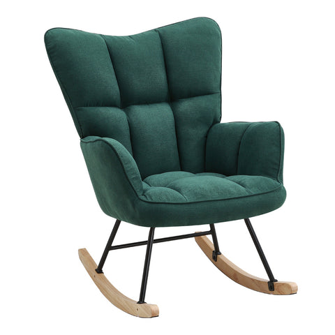 Livingandhome Tufted Upholstered Rocking Chair, JM2273