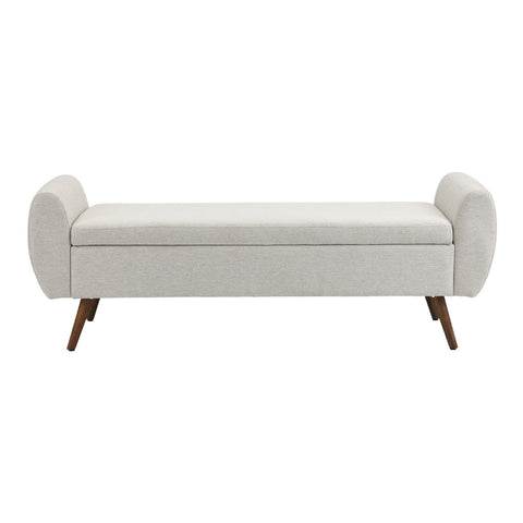 Livingandhome Linen Upholstered Storage Bench, ZH1546