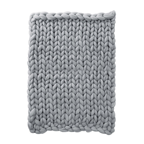 Livingandhome Chunky Knit Throw Blanket Handwoven Home Decor, SP1642