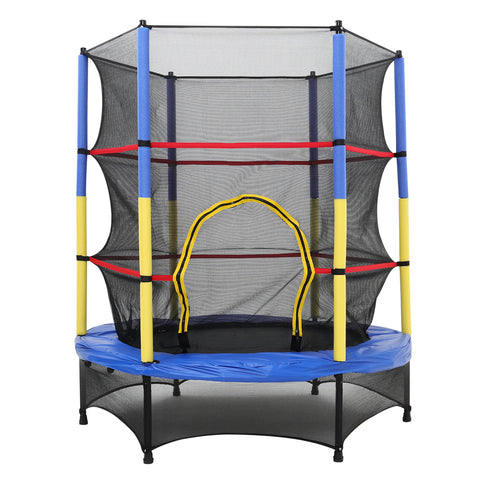 Livingandhome 4.5FT Kids Mini Trampoline with Safety Enclosure, DM0454