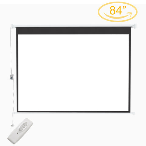 Livingandhome Wall Mount Electric Projector Screen for Home Theater Movie, AI0364