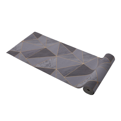 Lifeideas Metallic Geometric Wallpaper Roll in Dark Grey, SW0750