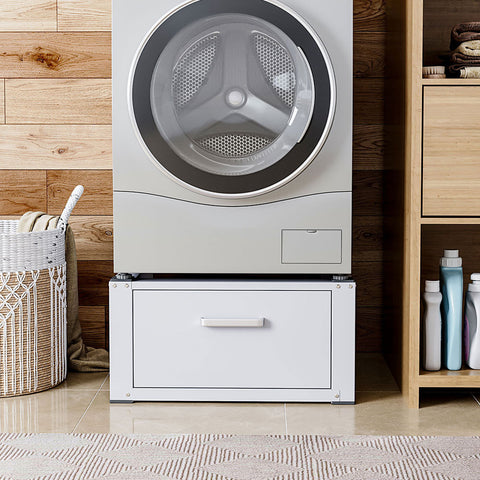 Livingandhome Washing Machine Dryer Pedestal with Drawer, DM0615