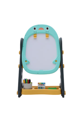 Kidkid Double-Sided Adjustable Drawing Magnetic Easel with Board Games , FI0955