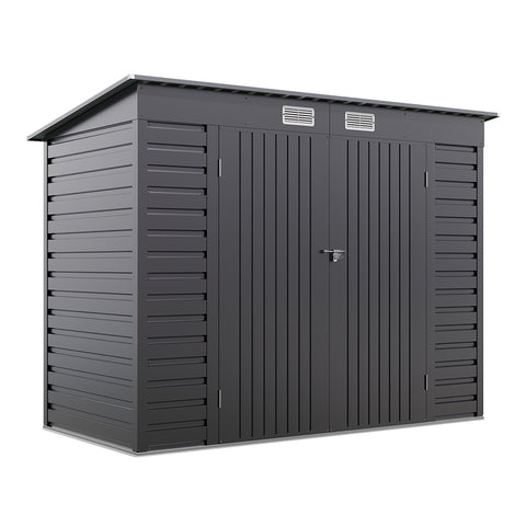 Outdoor Galvanized Steel Storage Shed with Dual Doors, PM1611PM1612