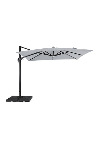Garden Sanctuary Square Cantilever Parasol with Solar-Powered LED Lights, LG1268