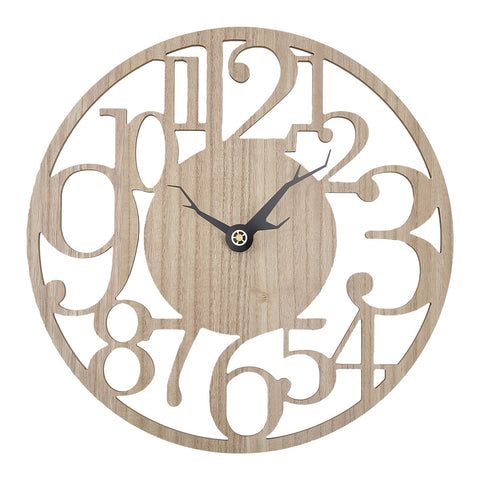 Lifeideas Modern Oversized Number Wooden Wall Clock, SW0587