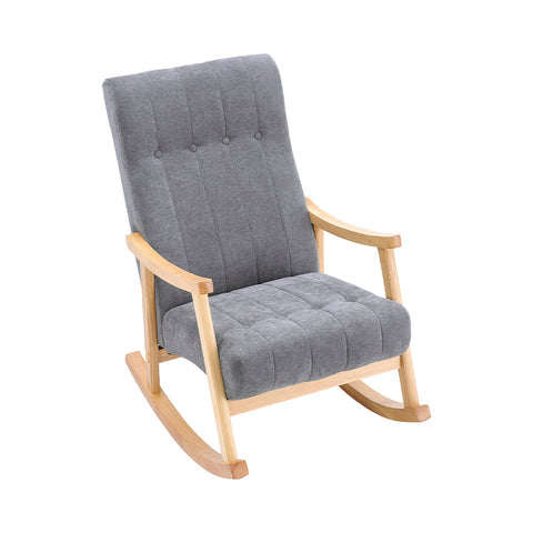 H&O Direct Velvet Upholstered Tufting Rocking Chair, ZH1430