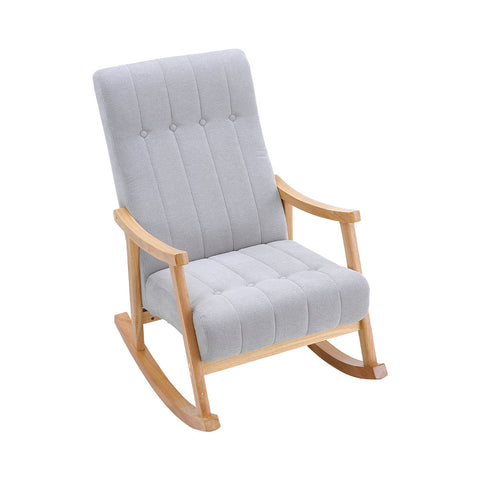 H&O Direct Velvet Upholstered Tufting Rocking Chair, ZH1429
