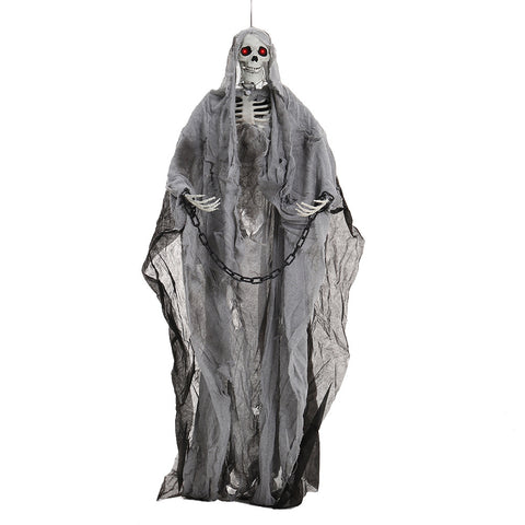 Livingandhome Halloween Hanging Skeleton Ghost with Motion Sensor, SP2672