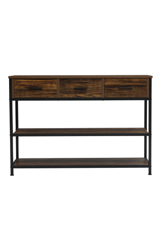 H&O Direct Vintage Console Table with Drawers and Shelves, XY0378