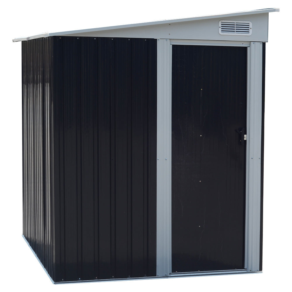 5X7FT Sliding Door Pent Roof Garden Tool Shed Outdoor Patio Storage Ho