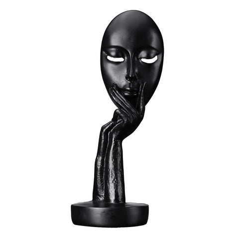 Livingandhome Abstract Resin Woman Face Statue Home Decoration, SP2706