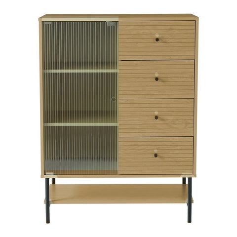 4-Tier Wooden Storage Cabinet with Bottom Shelf, ZH1653ZH1654