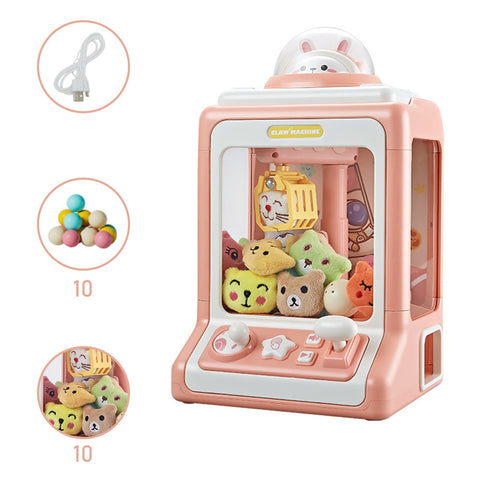 Kidkid Household Mini Clip Doll Claw Machine-Pink, WF0127