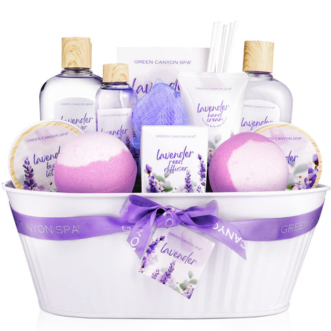 12 Pcs Lavender Bath and Shower Set for Women, AJ0104
