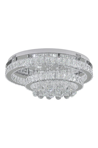 Double Tier Round Crystal Ceiling Light with Pendants, LG1335