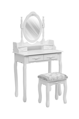 4 Drawers Dressing Table with Mirror & Stool Set, FI0975
