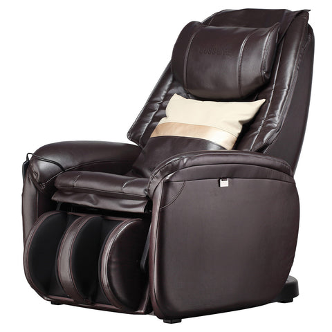 Livingandhome Faux Leather Full Body Massage Chair with Throw Pillow, JM2292