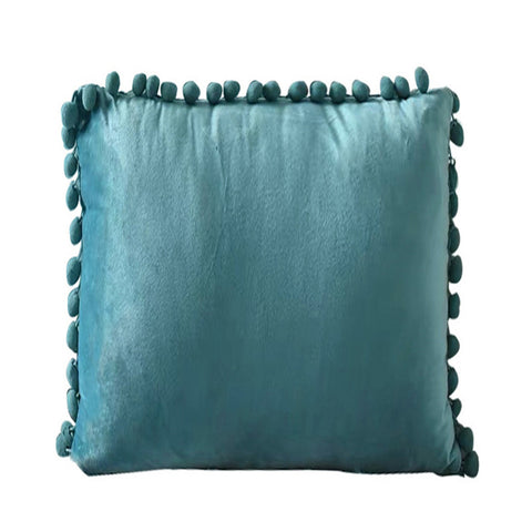 Livingandhome Throw Pillowcase with Cute Pom Poms Ball Fringe, HF0720